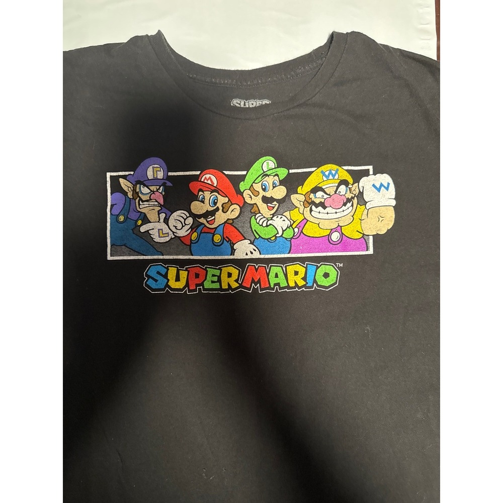 Super Mario Bros Graphic‎ Tee Waluigi Warrio Luigi Mario 2XL